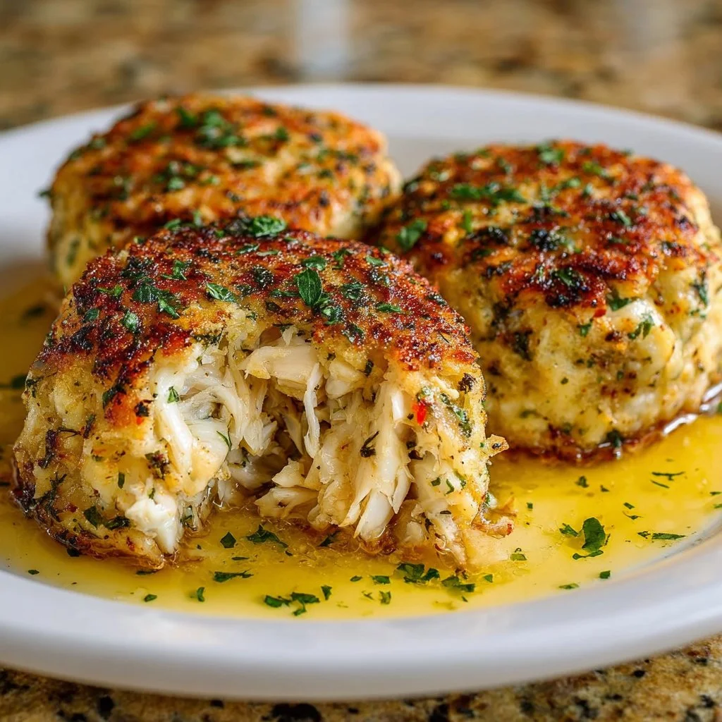 Crab Stuffed Cheddar Bay Biscuits with Lemon Butter