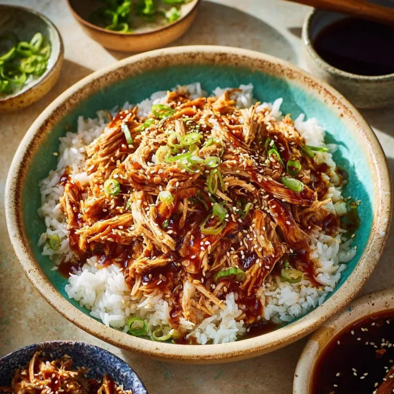 Delicious Crockpot Sesame Chicken garnished with sesame seeds and scallions
