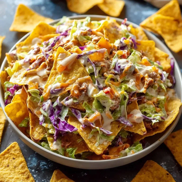Delicious Frito Cowboy Cabbage served in a bowl with colorful toppings.
