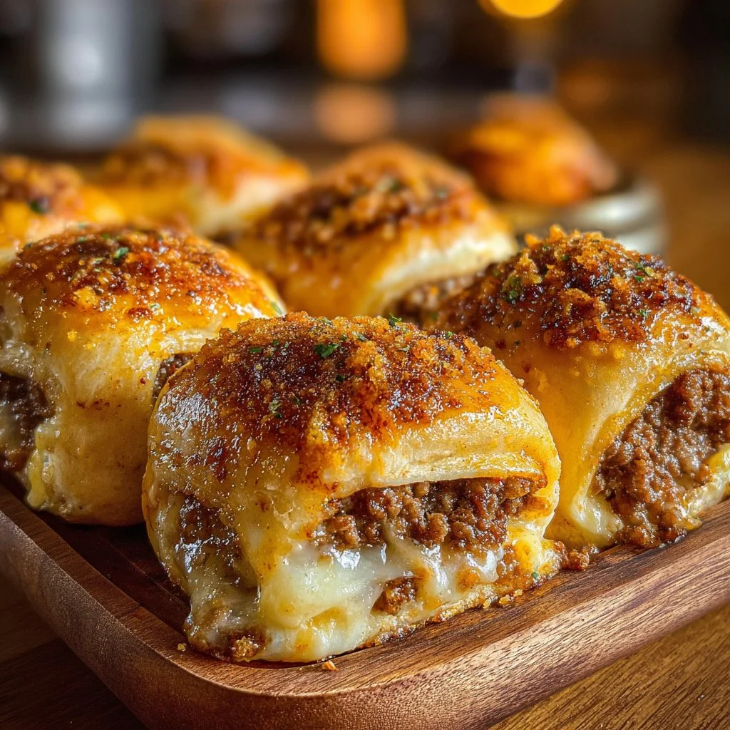 Garlic Parmesan Cheeseburger Bombs