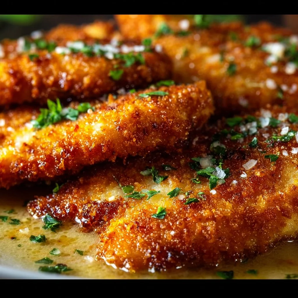 Parmesan Crusted Chicken with Creamy Garlic Sauce 7 Parmesan Crusted Chicken with Creamy Garlic Sauce
