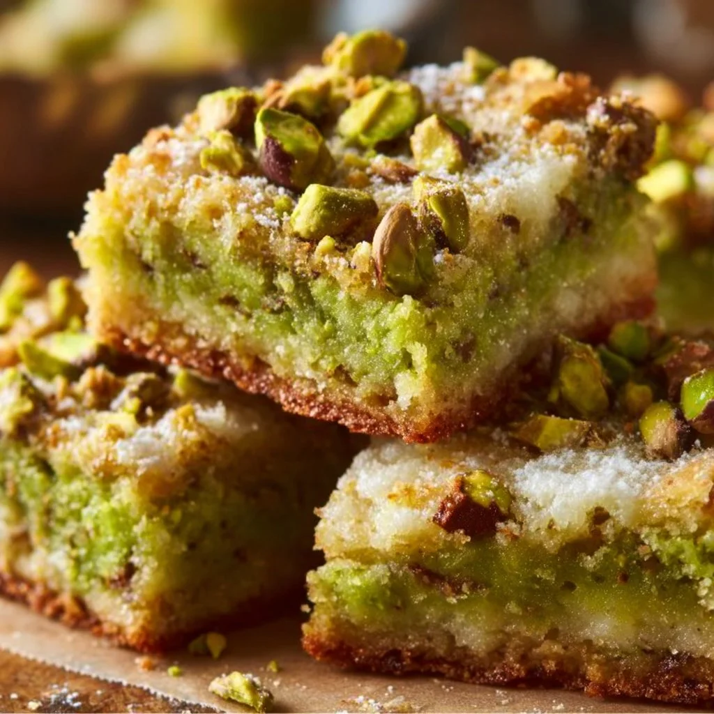 Pistachio Cookie Dessert Bars 8 Pistachio Cookie Dessert Bars