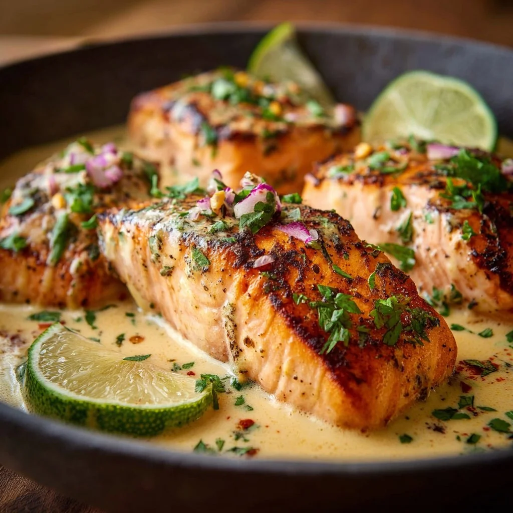 Poached Salmon in Coconut Lime Sauce 8 Poached Salmon in Coconut Lime Sauce