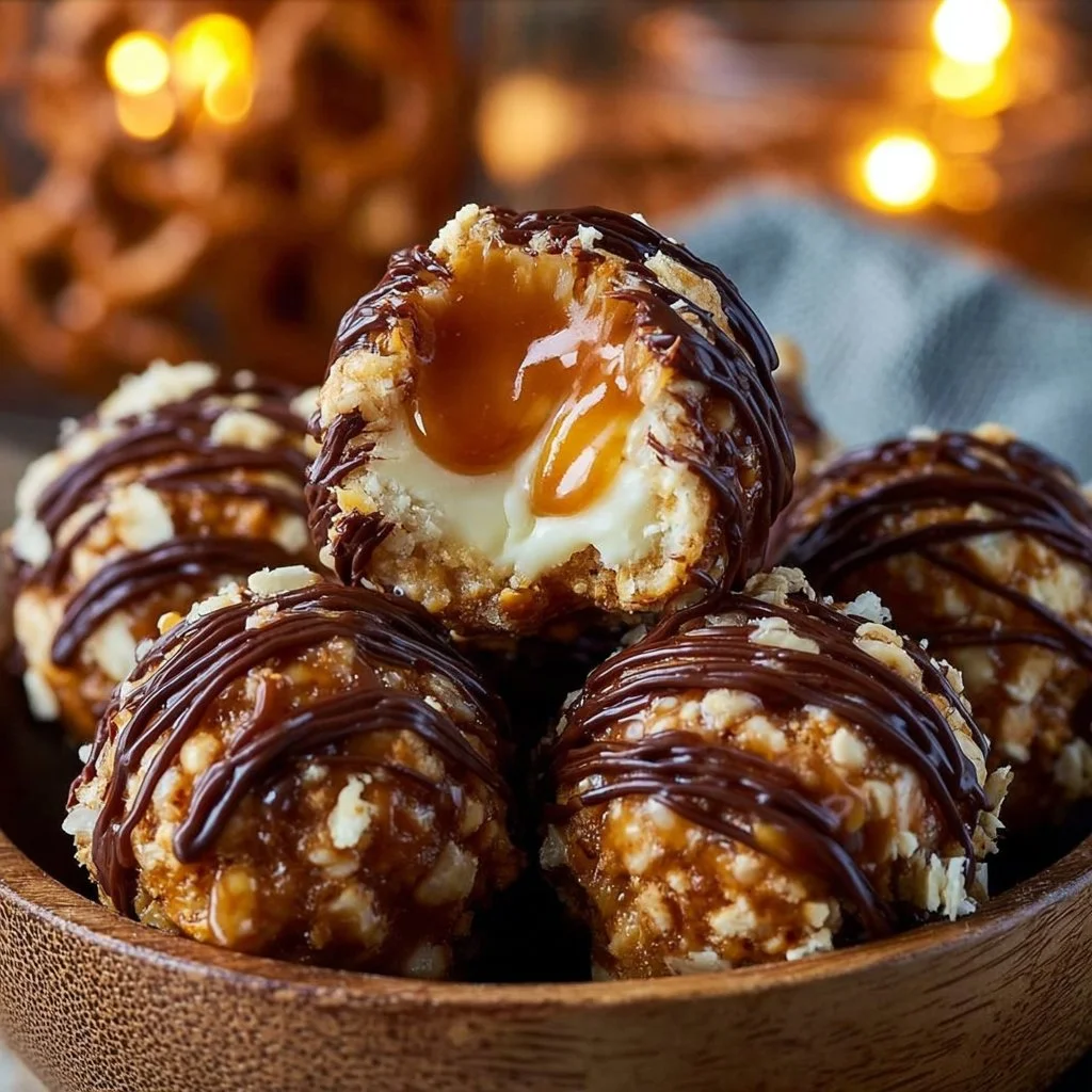 Salted Caramel Pretzel Cheesecake Balls