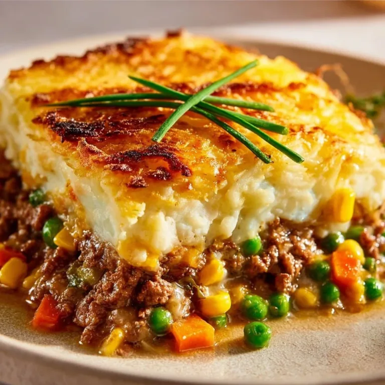 Delicious Shipwreck Casserole dish on a wooden table, ready to serve.