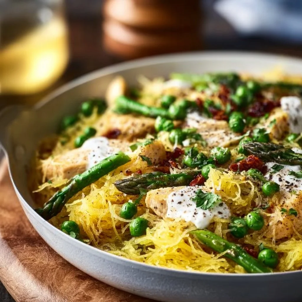 Spring Chicken and Spaghetti Squash Skillet 8 Spring Chicken and Spaghetti Squash Skillet