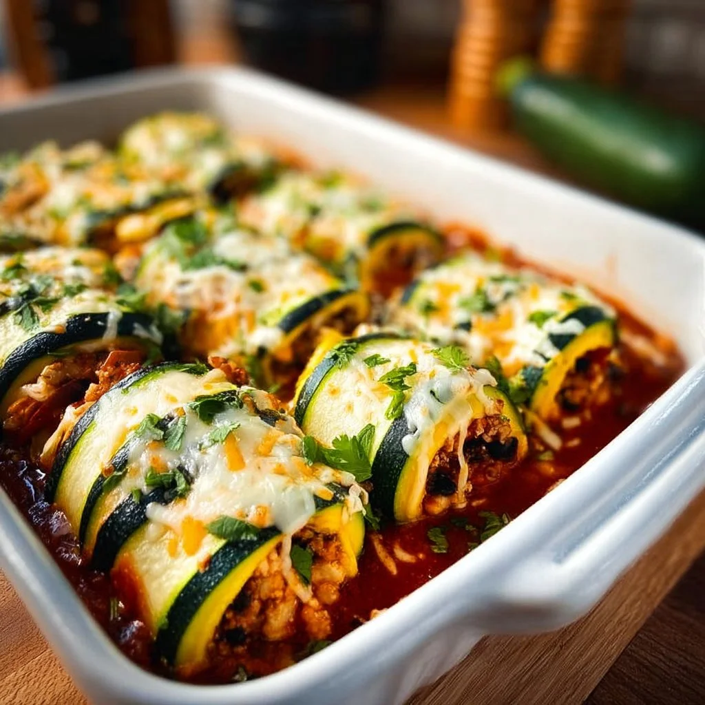Zucchini Enchilada Roll Ups