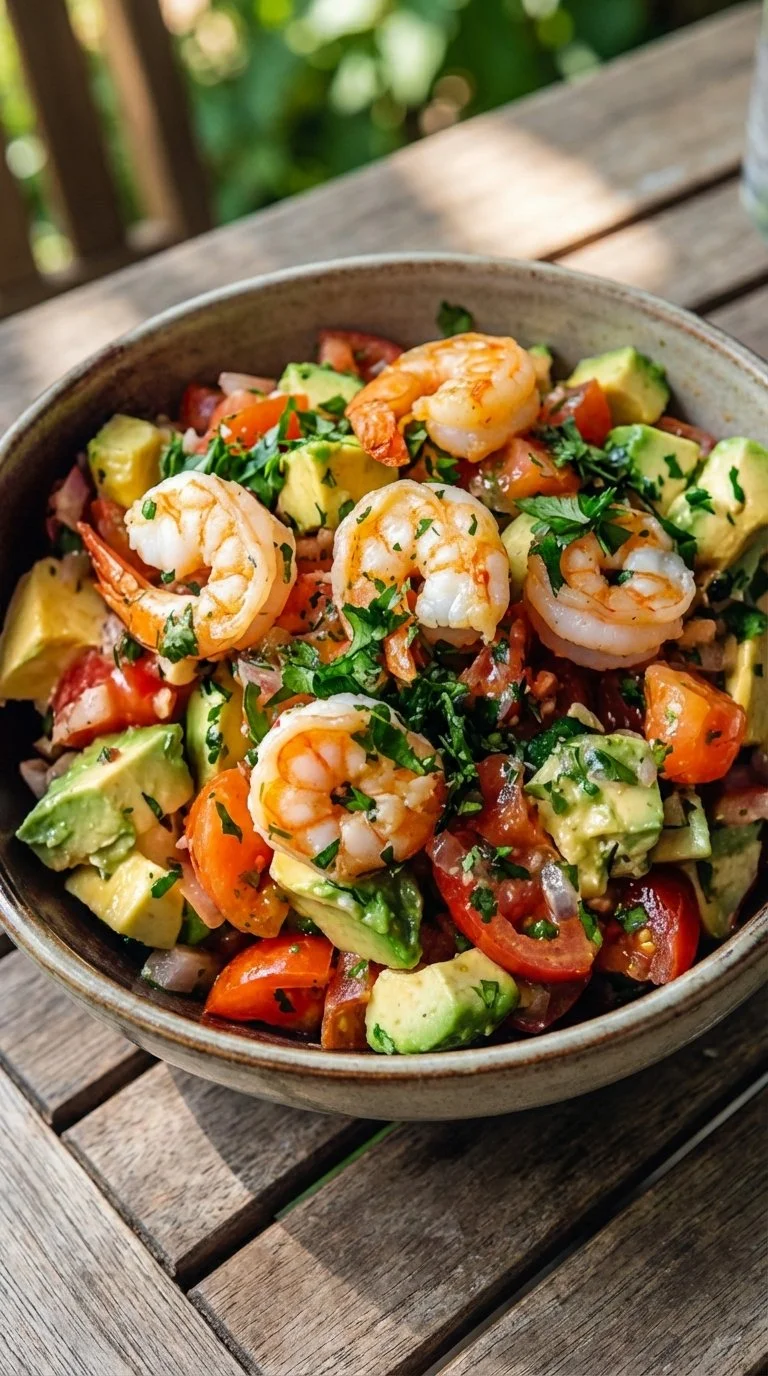 Avocado Salsa Shrimp Salad