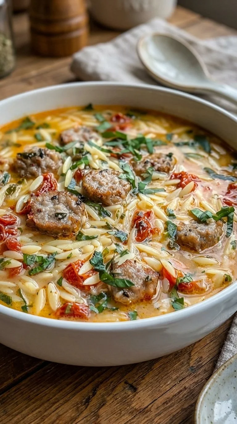 Creamy Marry Me Sausage Orzo Soup