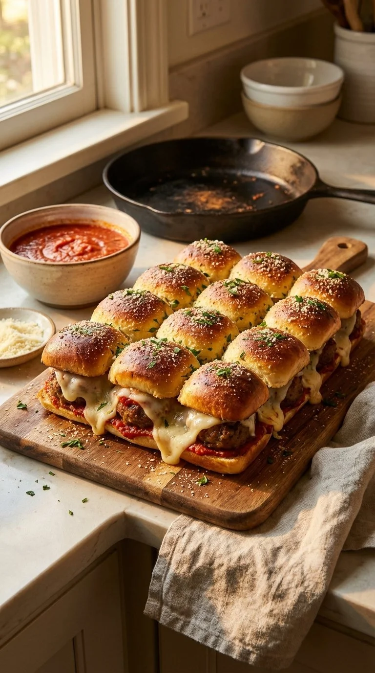 Garlic Parmesan Meatball Sliders 8 Garlic Parmesan Meatball Sliders