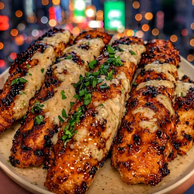 Honey Garlic Chicken Tenders served with Tangy Lime Ranch dressing