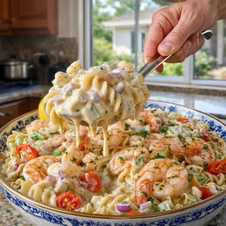 Delicious Seafood Pasta with Shrimp and Crab served in a bowl