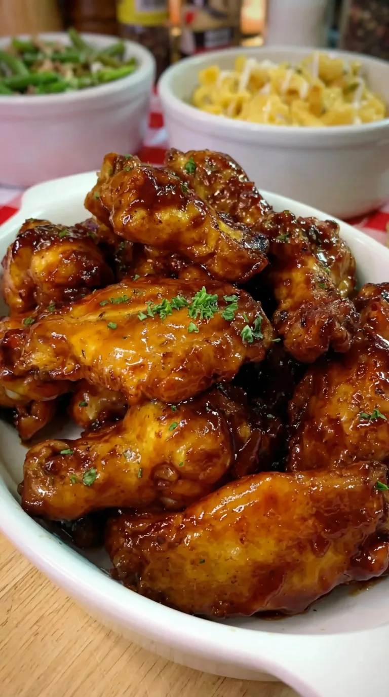 Delicious homemade chicken wings served with dipping sauce