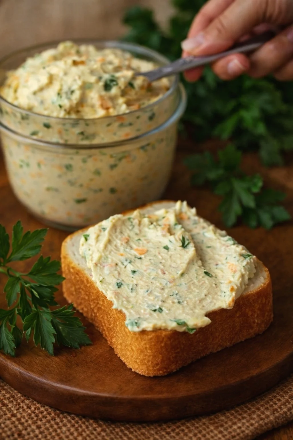 Creamy Garlic Herb Butter Spread