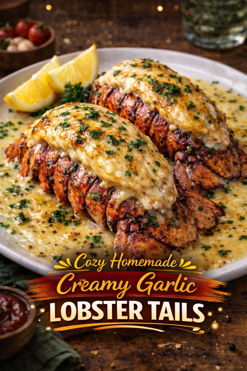 Creamy Garlic Lobster Tails