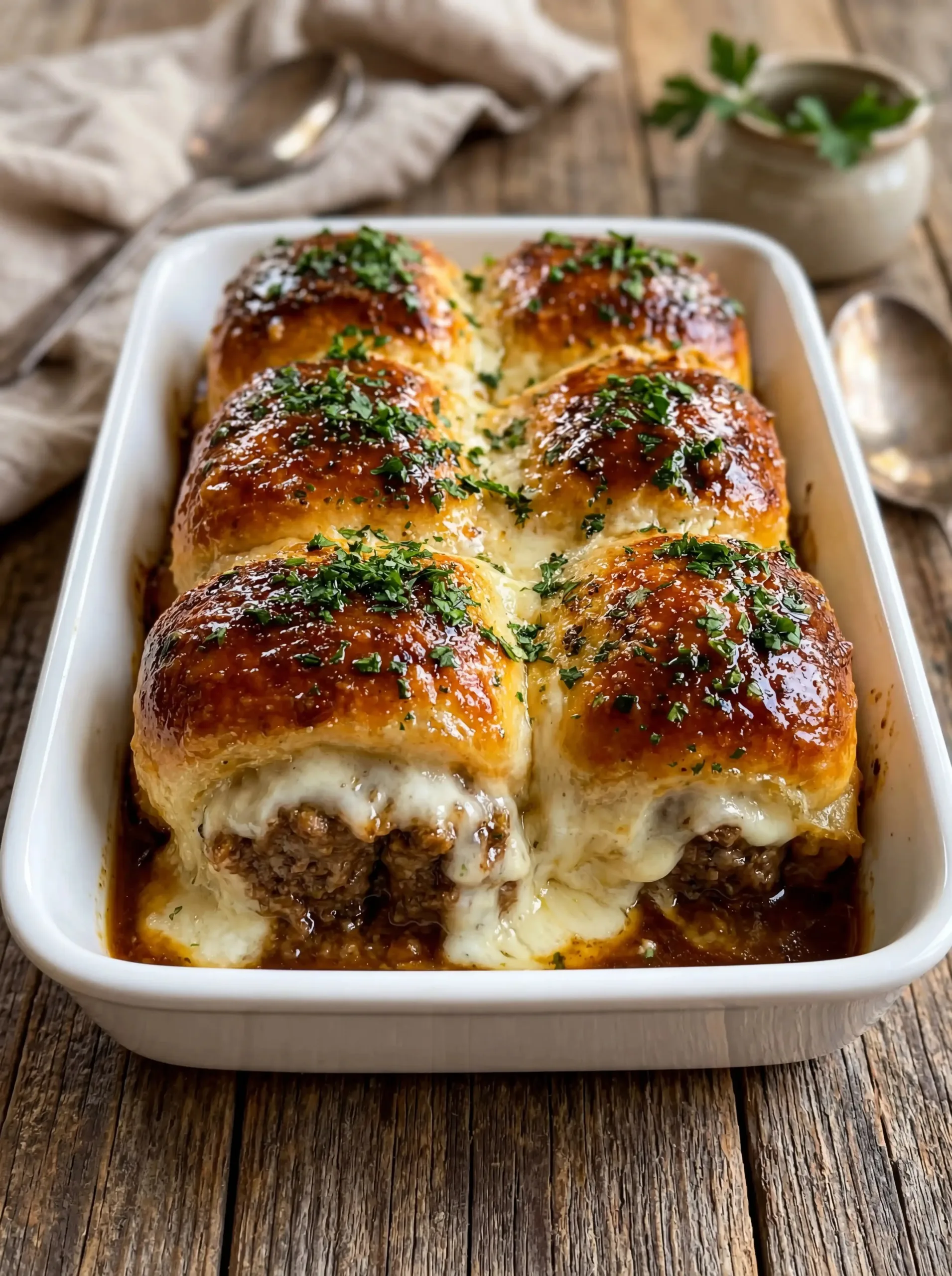 Garlic Butter Beef Cheeseburger Rollups on a plate ready to enjoy
