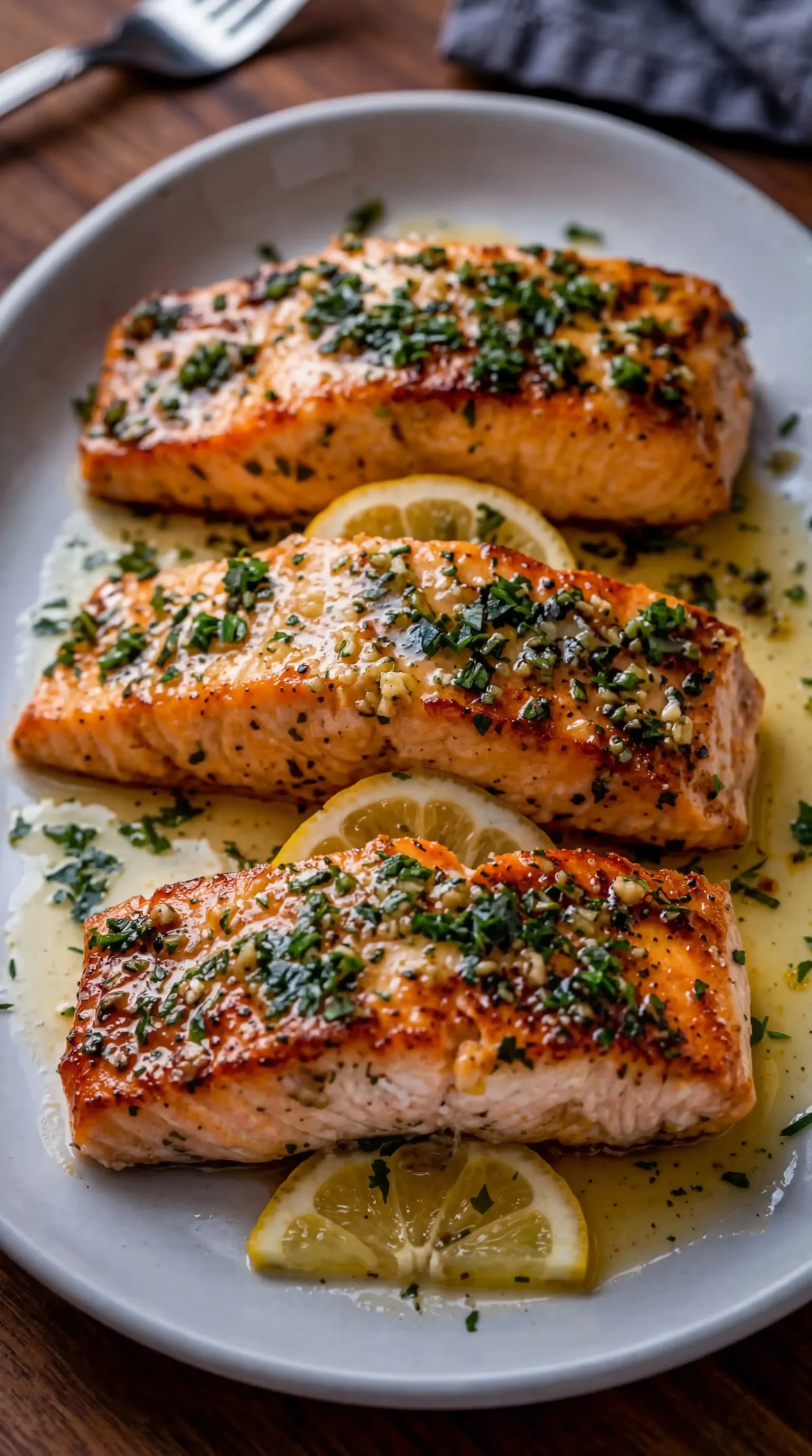 Garlic Butter Salmon with Lemon 7 Garlic Butter Salmon with Lemon