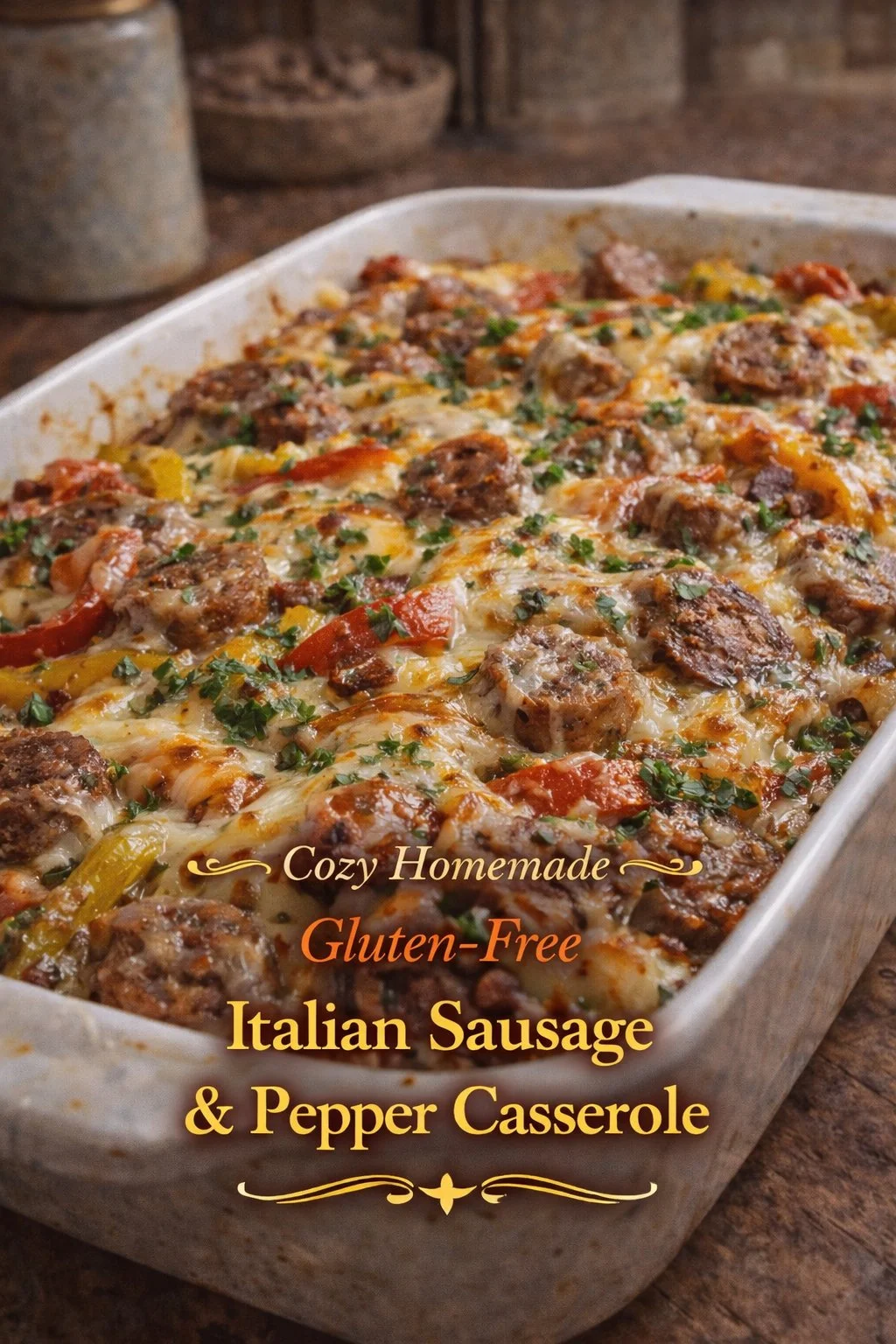 Gluten-Free Italian Sausage & Pepper Casserole
