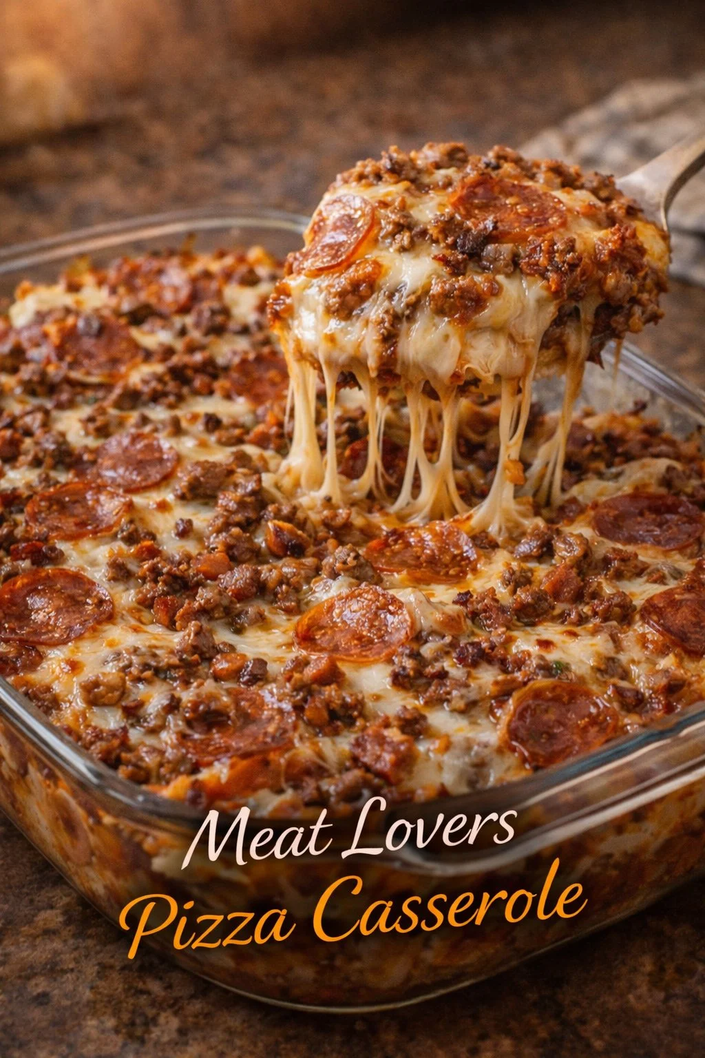 Meat Lovers Pizza Casserole 8 Meat Lovers Pizza Casserole