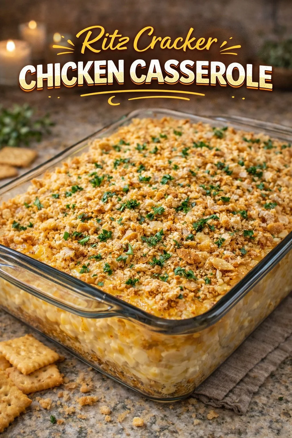 Ritz Cracker Chicken Casserole