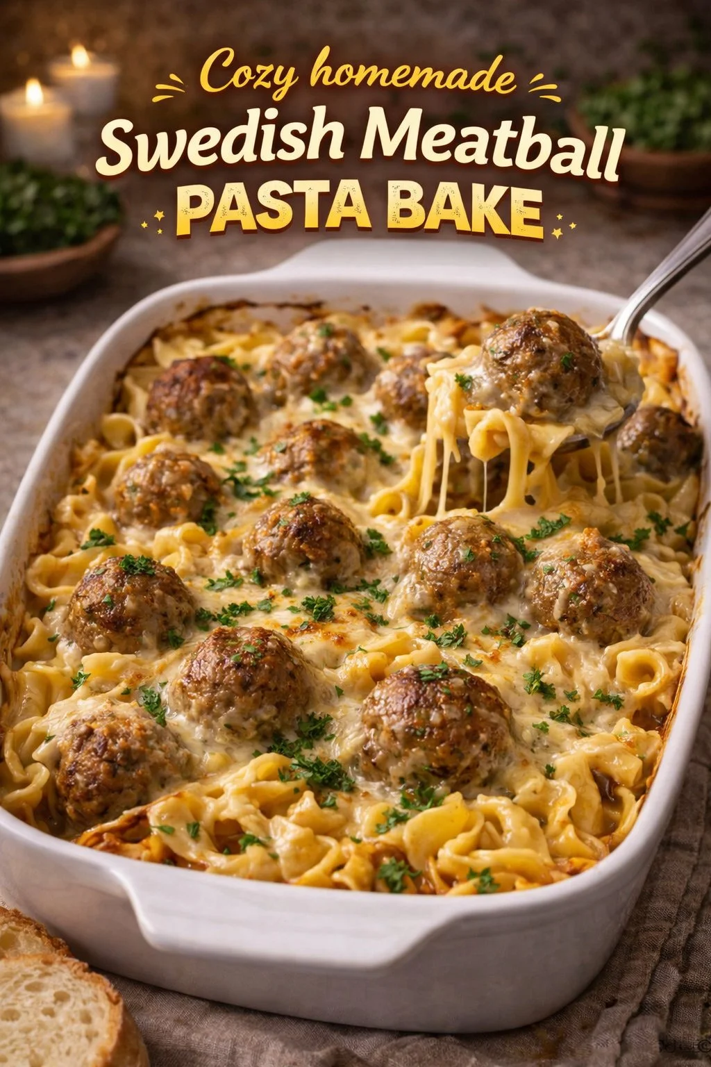 Swedish Meatball Pasta Bake 8 Swedish Meatball Pasta Bake