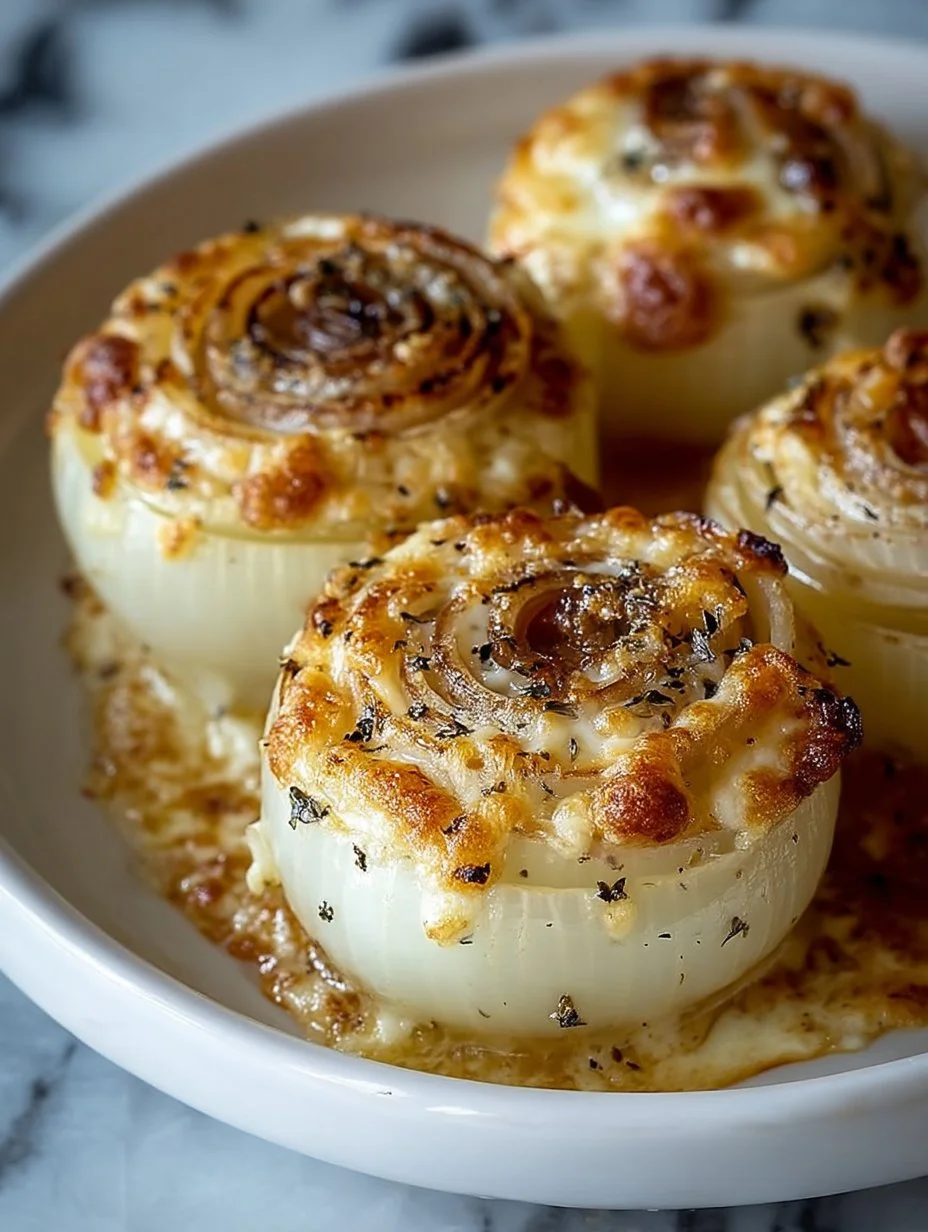 Baked Onions with Asiago Cheese