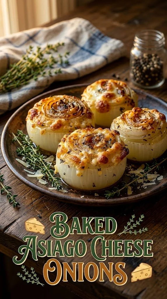 Baked Onions with Asiago Cheese
