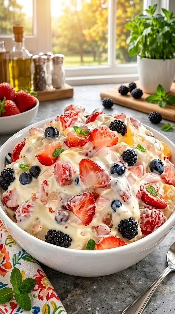 Berry Cheesecake Fruit Salad 8 Berry Cheesecake Fruit Salad