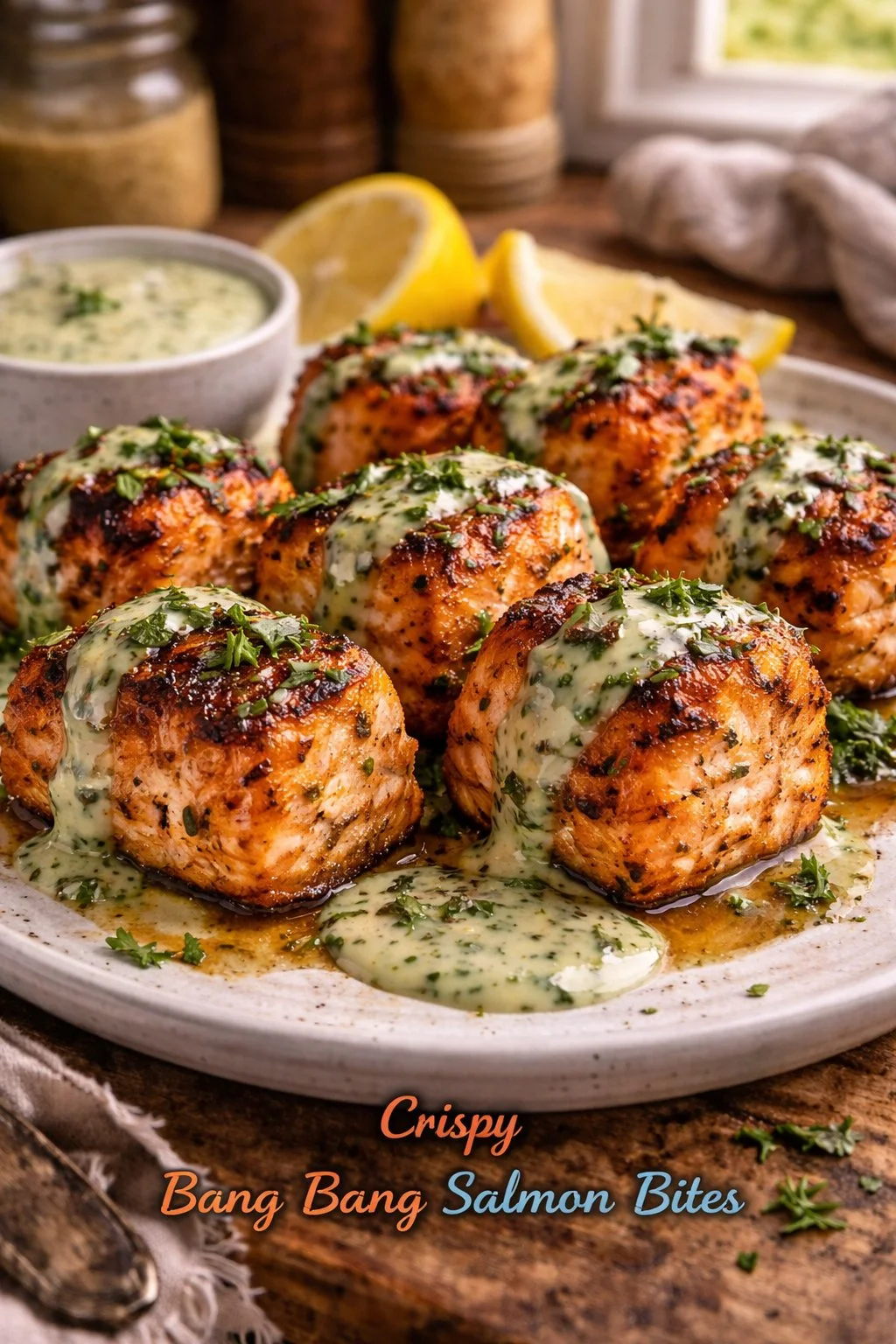 Crispy Bang Bang Salmon Bites