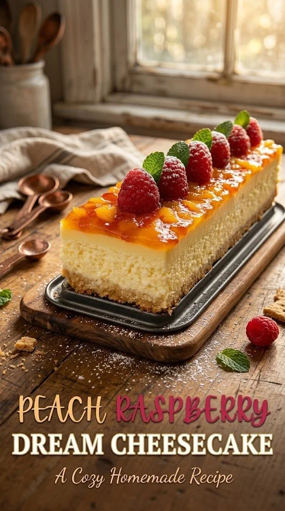 Peach Raspberry Dream Cheesecake